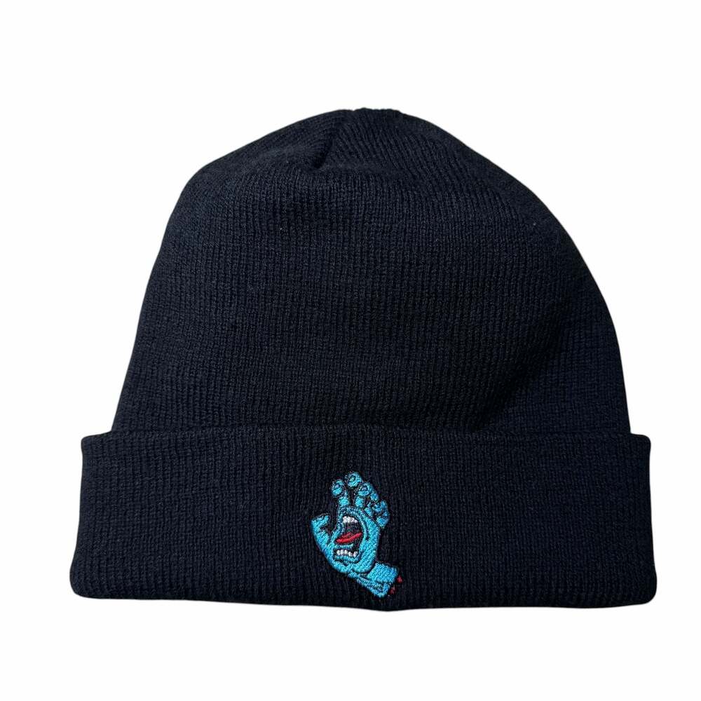 Santa Cruz Screaming Hand Long Shoreman Beanie Black